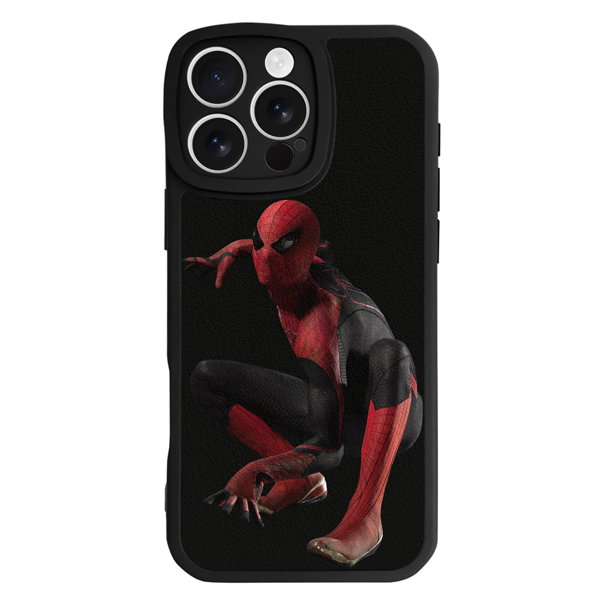 Spider Man スパイダーマン 【iPhone 16シリーズ対応】シリコンスマホケース（レザー調） 材質：シリコン
